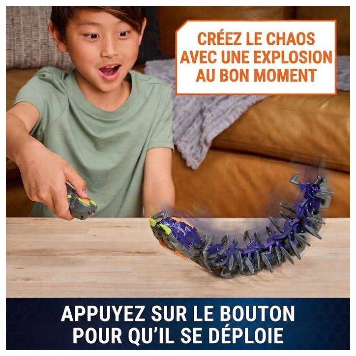 Explodapede Centipede Hex Bots - Centipede Radiocommandé Rechargeable USB - SPIN MASTER - A partir de 4 ans Explodapede Centipede Hex Bots - Centipede Radiocommandé Rechargeable USB - SPIN MASTER - A partir de 4 ans
