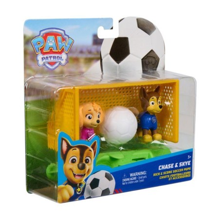 Pack Chase et Stella Football La Pat' Patrouille - 2 Figurines + Cage de But - SPIN MASTER - A partir de 3 ans