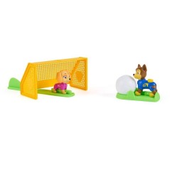Pack Chase et Stella Football La Pat' Patrouille - 2 Figurines + Cage