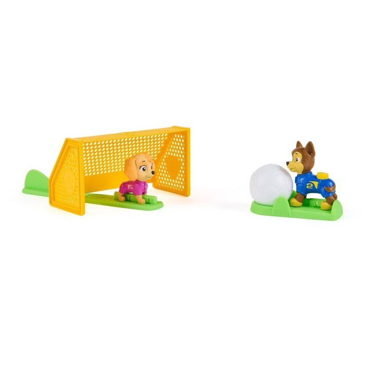 Pack Chase et Stella Football La Pat' Patrouille - 2 Figurines + Cage de But - SPIN MASTER - A partir de 3 ans