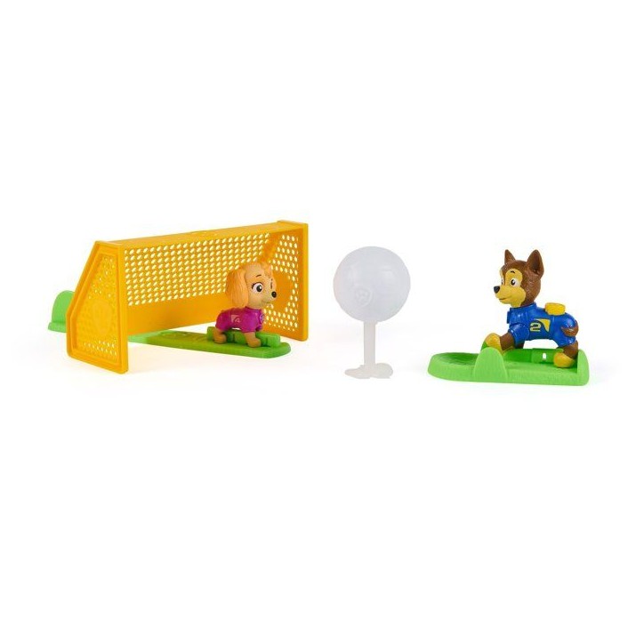 Pack Chase et Stella Football La Pat' Patrouille - 2 Figurines + Cage de But - SPIN MASTER - A partir de 3 ans