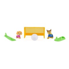 Pack Chase et Stella Football La Pat' Patrouille - 2 Figurines + Cage