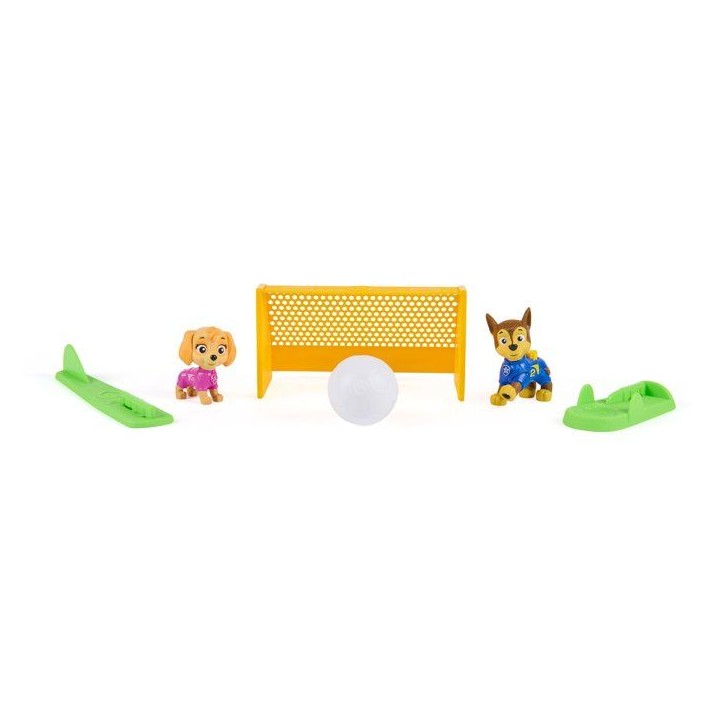 Pack Chase et Stella Football La Pat' Patrouille - 2 Figurines + Cage de But - SPIN MASTER - A partir de 3 ans