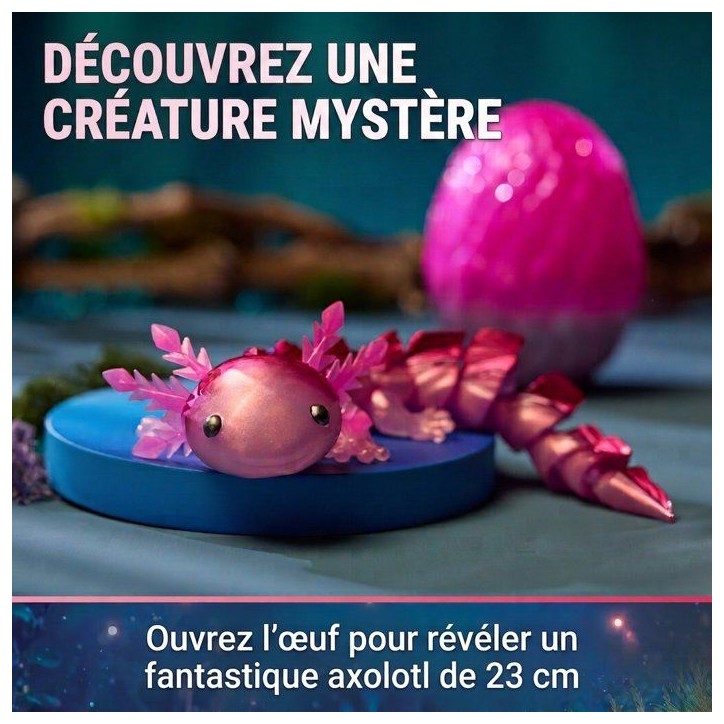 Axolotl Hypnotisant a Collectionner Crystalynx Dragons - Articulations Combinables - SPIN MASTER - A partir de 8 ans