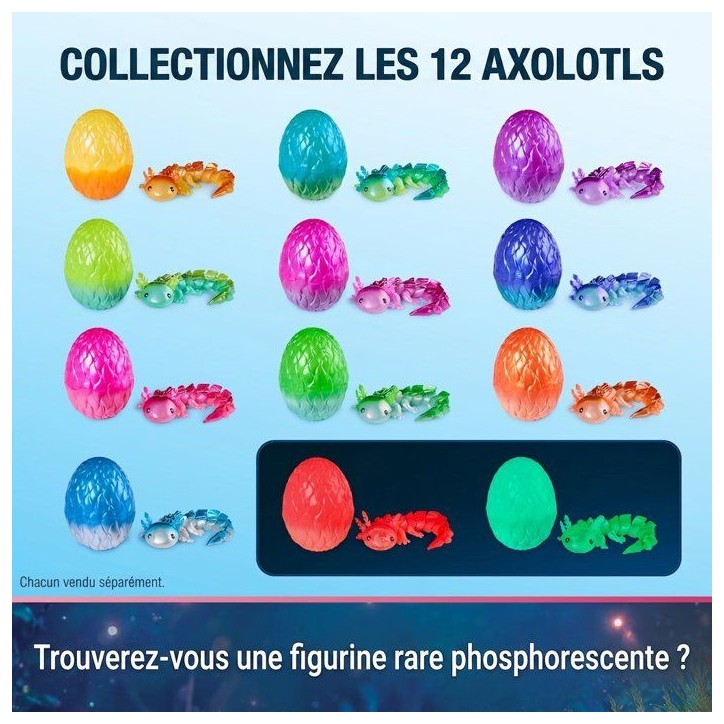 Axolotl Hypnotisant a Collectionner Crystalynx Dragons - Articulations Combinables - SPIN MASTER - A partir de 8 ans