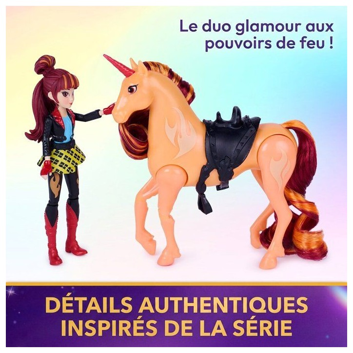 Coffret Feu de Camp de Cinder L'Ecole des Licornes - Poupée Valentina + Licorne - SPIN MASTER - A partir de 4 ans