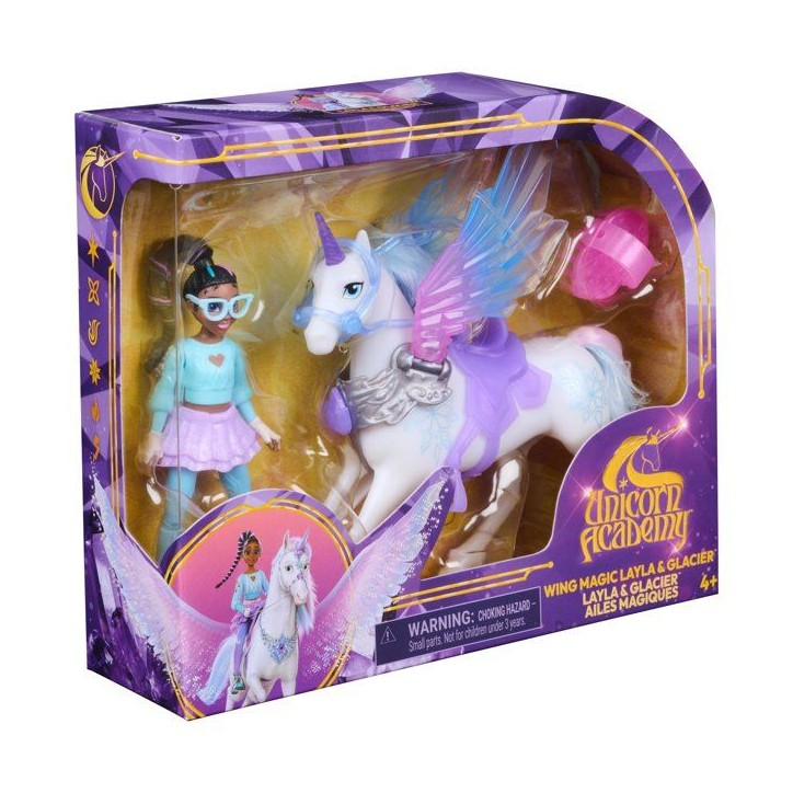 Layla et Glacier Ailes Magiques L'Ecole des Licornes - Poupée + Licorne - SPIN MASTER - A partir de 4 ans