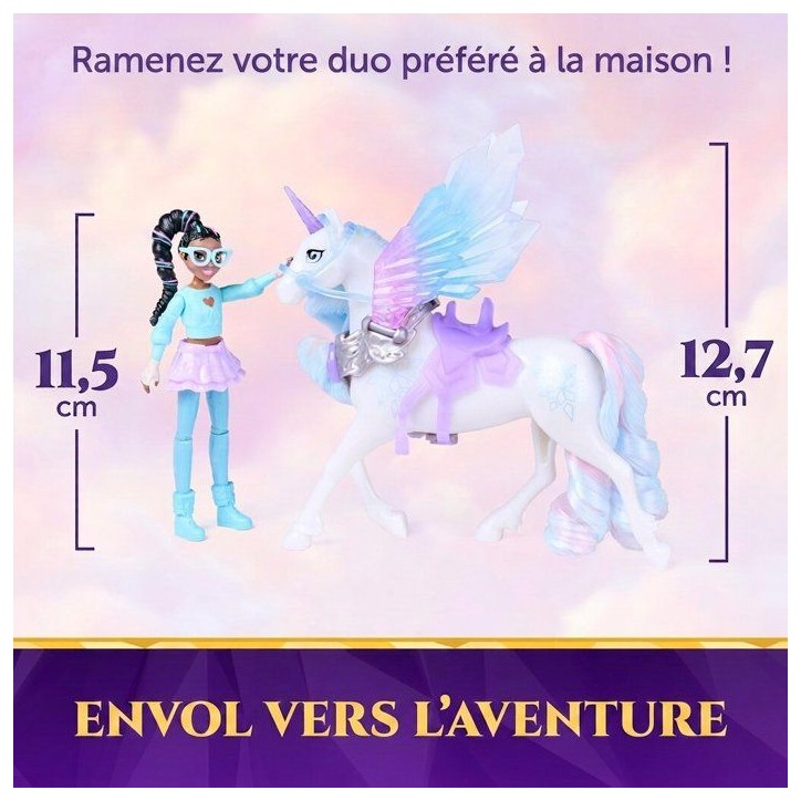 Layla et Glacier Ailes Magiques L'Ecole des Licornes - Poupée + Licorne - SPIN MASTER - A partir de 4 ans
