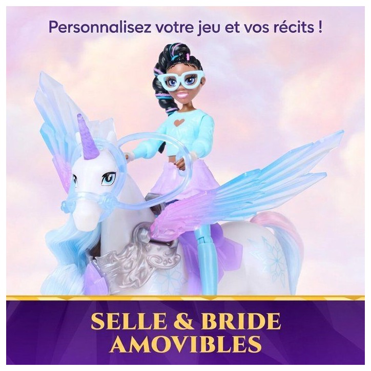 Layla et Glacier Ailes Magiques L'Ecole des Licornes - Poupée + Licorne - SPIN MASTER - A partir de 4 ans