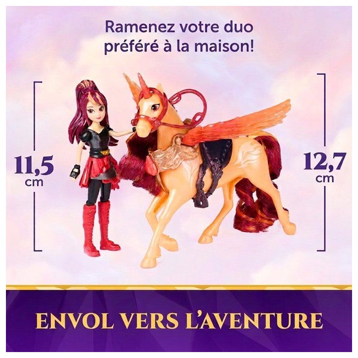 Valentina et Cinder Ailes Magiques L'Ecole des Licornes - Poupée + Licorne - SPIN MASTER - A partir de 4 ans