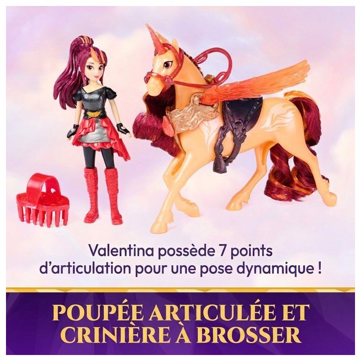 Valentina et Cinder Ailes Magiques L'Ecole des Licornes - Poupée + Licorne - SPIN MASTER - A partir de 4 ans
