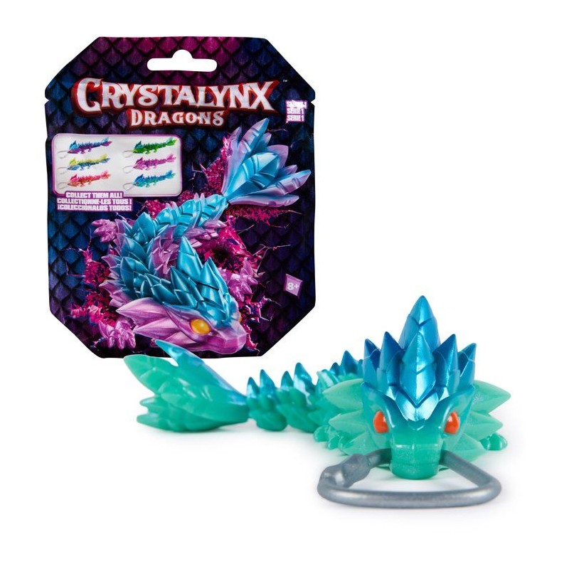 Crystalynx - Pack Mini Dragon articulé 15 cm - Accroche porte-clés i