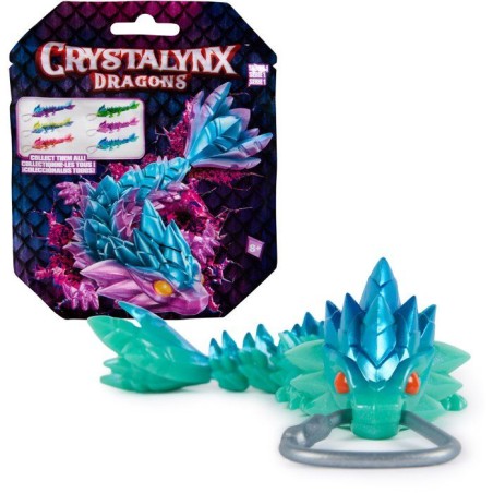 Crystalynx - Pack Mini Dragon articulé 15 cm - Accroche porte-clés i