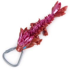 Crystalynx - Pack Mini Dragon articulé 15 cm - Accroche porte-clés incluse - SPINMASTER - Modele aléatoire - Des 8 ans