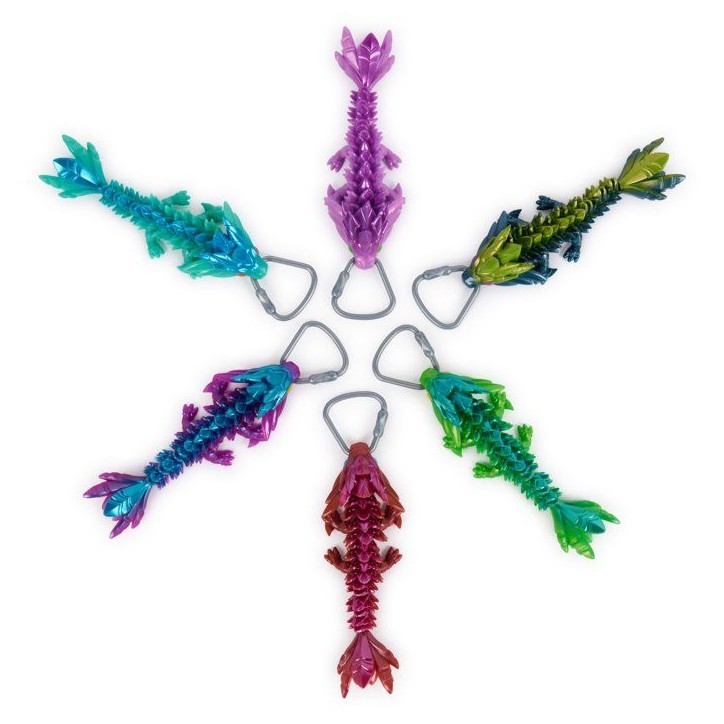 Crystalynx - Pack Mini Dragon articulé 15 cm - Accroche porte-clés incluse - SPINMASTER - Modele aléatoire - Des 8 ans Crystalynx - Pack Mini Dragon articulé 15 cm - Accroche porte-clés incluse - SPINMASTER - Modele aléatoire - Des 8 ans