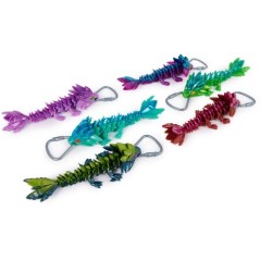 Crystalynx - Pack Mini Dragon articulé 15 cm - Accroche porte-clés i