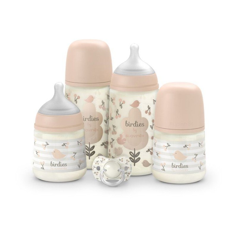 Set nouveau-né - SUAVINEX - Birdies - 0 a 6 mois - Rose