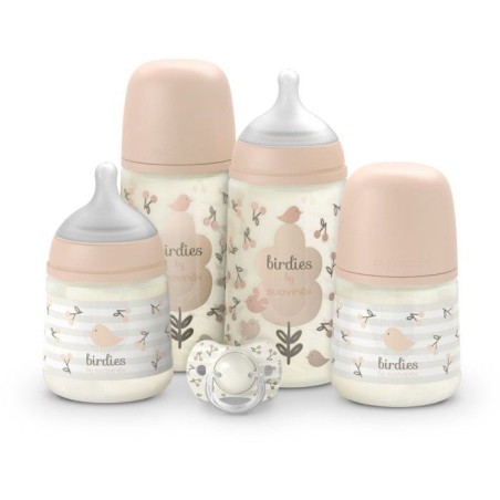 Set nouveau-né - SUAVINEX - Birdies - 0 a 6 mois - Rose