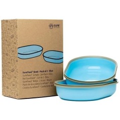 SUREFEED Bol simple - Lot de 2 (bleu)