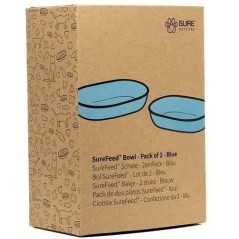 SUREFEED Bol simple - Lot de 2 (bleu)