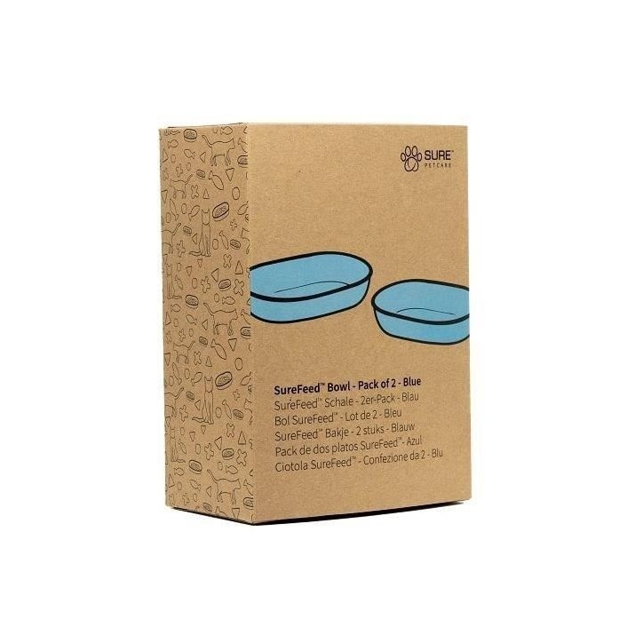SUREFEED Bol simple - Lot de 2 (bleu) SUREFEED Bol simple - Lot de 2 (bleu)