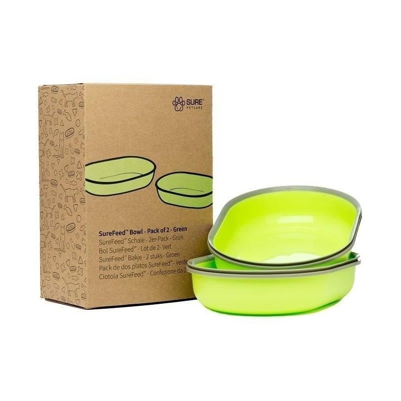 SUREFEED Bol simple - Lot de 2 (vert)
