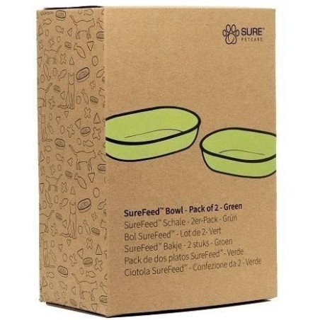 SUREFEED Bol simple - Lot de 2 (vert)