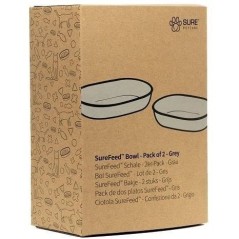 SUREFEED Bol simple - Lot de 2 (gris)