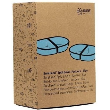 SUREFEED Bol double SureFeed - Lot de 2 (bleu)