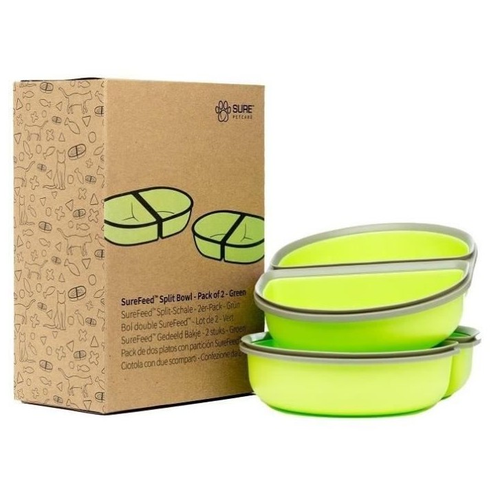 SUREFEED Bol double SureFeed - Lot de 2 (vert)
