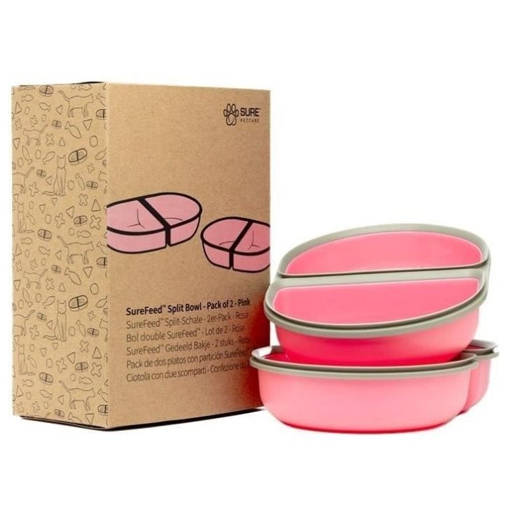 SUREFEED Bol double SureFeed - Lot de 2 (rose) SUREFEED Bol double SureFeed - Lot de 2 (rose)