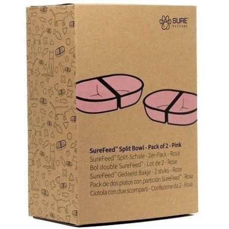 SUREFEED Bol double SureFeed - Lot de 2 (rose)