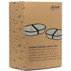SUREFEED Bol double SureFeed - Lot de 2 (gris)