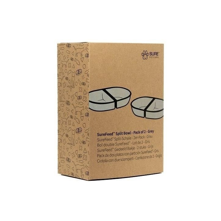 SUREFEED Bol double SureFeed - Lot de 2 (gris) SUREFEED Bol double SureFeed - Lot de 2 (gris)
