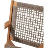 Fauteuil de jardin bas en bois d'Acacia FSC et en résine tressée - B