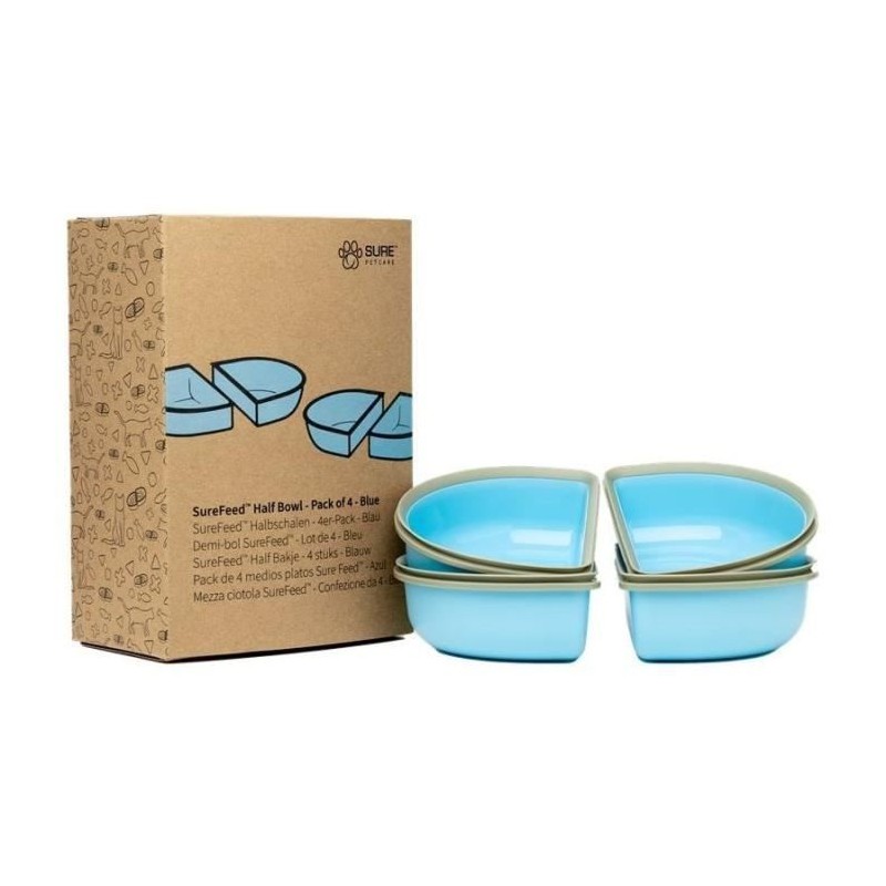 SUREFEED Demi-bol SureFeed - Lot de 4 (bleu)