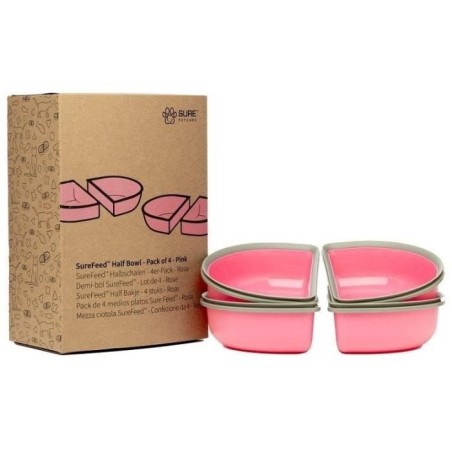 SUREFEED Demi-bol SureFeed - Lot de 4 (rose)