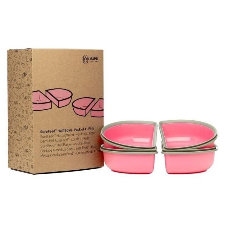 SUREFEED Demi-bol SureFeed - Lot de 4 (rose) SUREFEED Demi-bol SureFeed - Lot de 4 (rose)