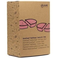 SUREFEED Demi-bol SureFeed - Lot de 4 (rose)