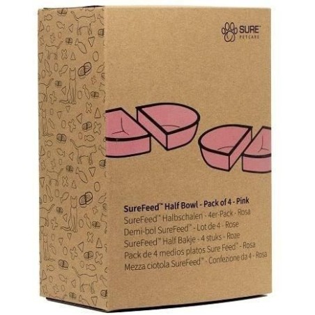 SUREFEED Demi-bol SureFeed - Lot de 4 (rose)