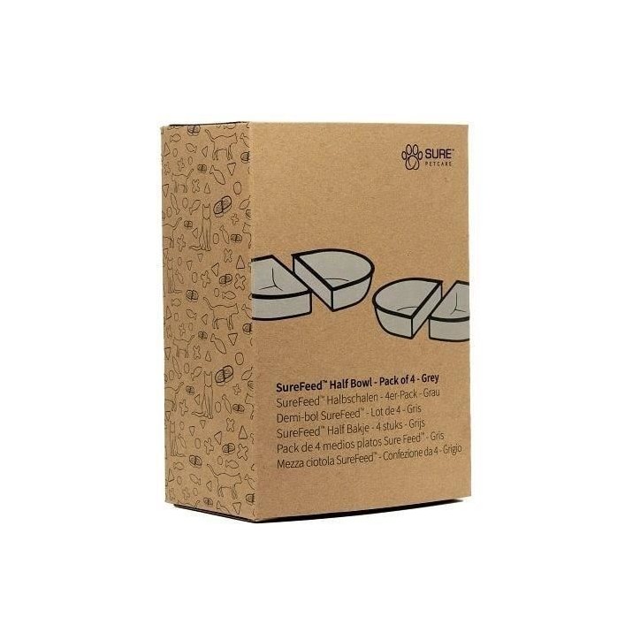 SUREFEED Demi-bol SureFeed - Lot de 4 (gris) SUREFEED Demi-bol SureFeed - Lot de 4 (gris)
