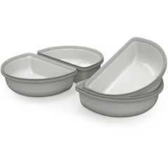 SUREFEED Demi-bol SureFeed - Lot de 4 (gris)