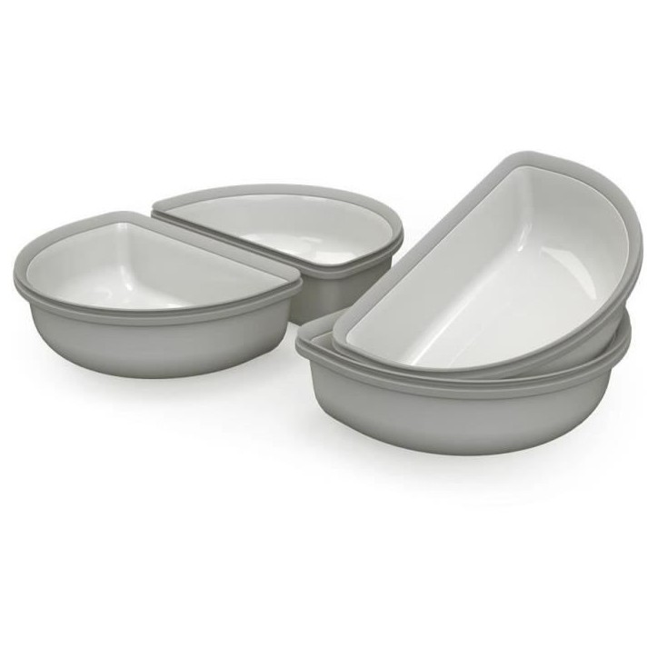 SUREFEED Demi-bol SureFeed - Lot de 4 (gris) SUREFEED Demi-bol SureFeed - Lot de 4 (gris)