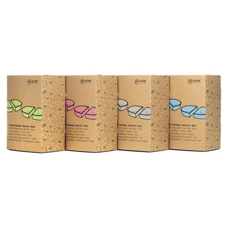 SUREFEED Demi-bol SureFeed - Lot de 4 (gris) SUREFEED Demi-bol SureFeed - Lot de 4 (gris)
