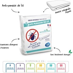 SWEET NIGHT Housse complete pour matelas Anti-acariens Anti punaise de