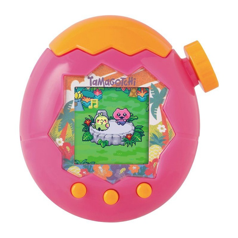 Tamagotchi- BANDAI - Paradise Orange Tropics - molette zoom - interact