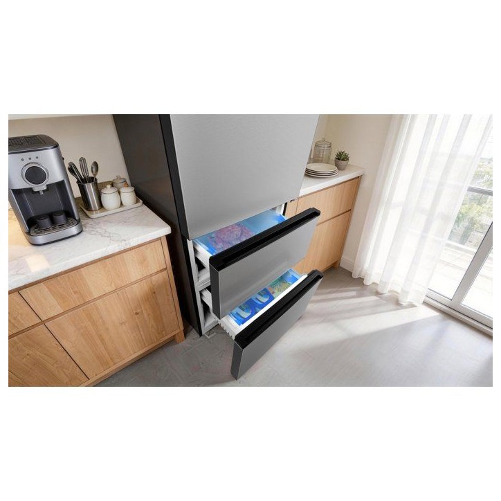 Réfrigérateur combiné congélateur - TCL - RP403BLE0 - 2 portes - 403 L - 185 x 60 cm - Inox