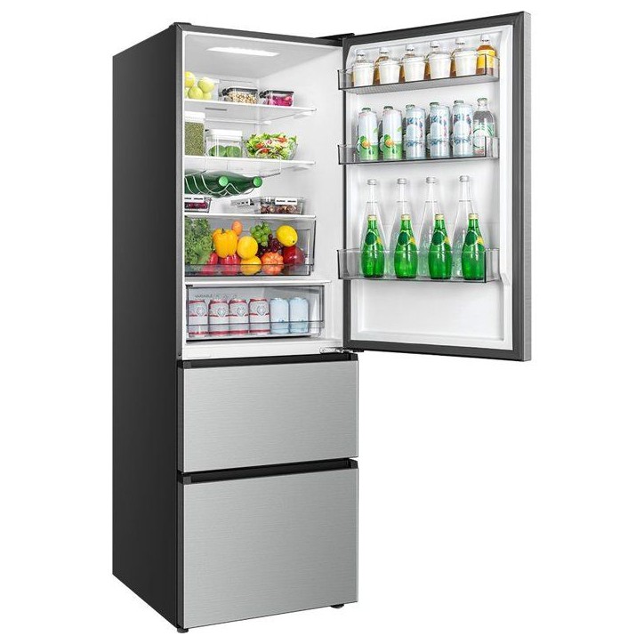 Réfrigérateur combiné congélateur - TCL - RP403BLE0 - 2 portes - 403 L - 185 x 60 cm - Inox