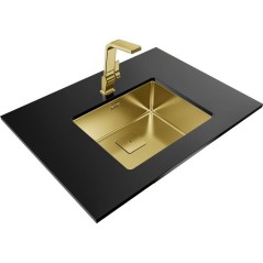 Évier - Inox PVD - Laiton - 3 poses - TEKA - FlexLinea