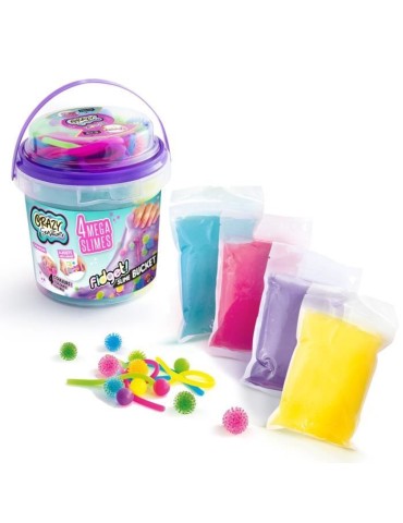 Baril de Slime Fidget - 4 Méga Slimes - Canal Toys - Loisirs Créatifs pour Enfant - Des 6 ans